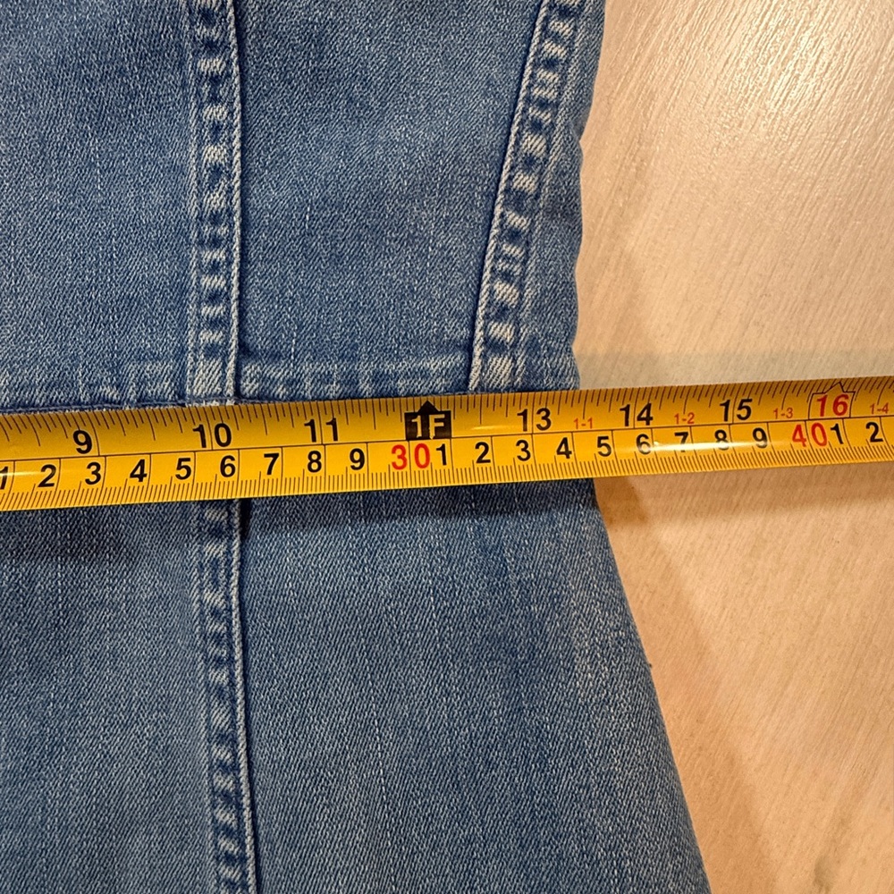 GRLFRND Gianna Denim Sweetheart Neck Bustier Midi Charmed Life Blue Dress Size S - Picture 14 of 16